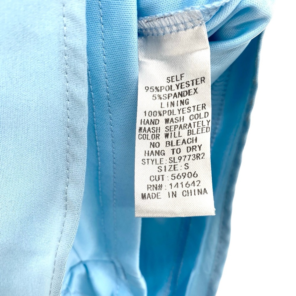 She + Sky Anthropologie Blue Tie Waist Romper Size Small - Picture 7 of 7